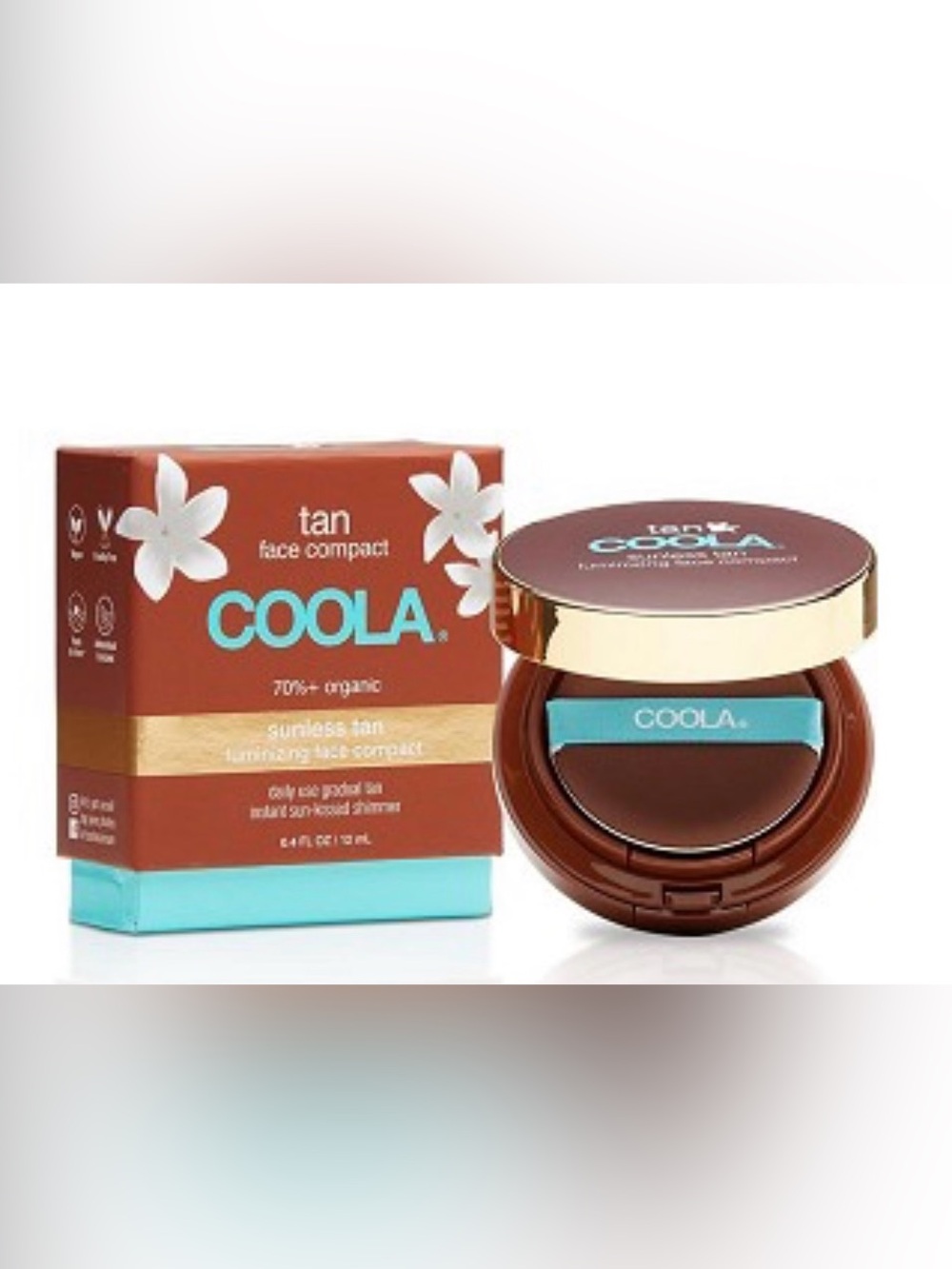 Coola Sunless Tan Organic Luminizing Face Compact BNWT